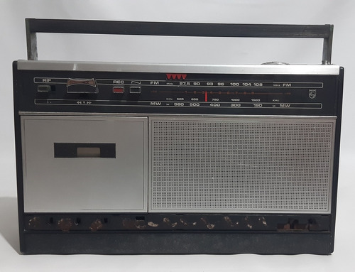 Antigo Radio Philips Am Fm Gravador * Para Restaurar* 