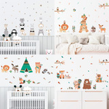 Vinilos Infantiles Decorativos Animales Nórdicos Estrellas