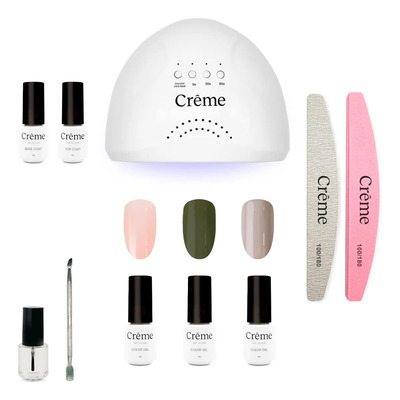 Lampara UV LED 48W Crème Kit Básico Gelish Esmalte Gel Uñas Elegant | Meses sin interés