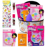 Kit Maquiagem Maleta Infantil Batom Brilho Gloss Sombra