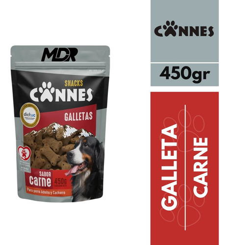 Cannes Galletas Sabor Carne 450gr | Distribuidora Mdr