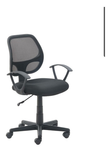 Silla Giratoria Secretarial Lf Products Negra Descasabrazos 