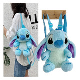 Mochila De Pelúcia Infantil Stitch Kawaii Bolsa De Jardim De