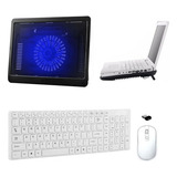 Teclado, Mouse E Suporte Cooler Para Notebook Samsung Branco