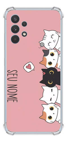 Capa Capinha Case Gatinhos C/ Nome Personalizada P/ Samsung