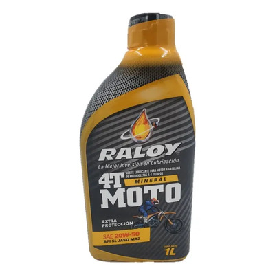 Aceite para motor Raloy mineral 20W-50 para moto\u002Fcuatriciclo 1 pack de 12 unidades x 1L \u002F 12L | Envío gratis