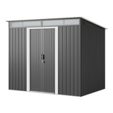 Cobertizo De Almacen Puertas Correderas 8x6ft Grios Gizoon 