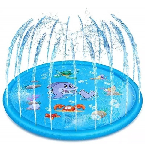 Alfombra De Agua 100 Cm Piscina A Chorros Niños Verano 