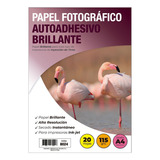 Papel Foto Autoadhesivo Adetec A-4 180 G 20 Hojas