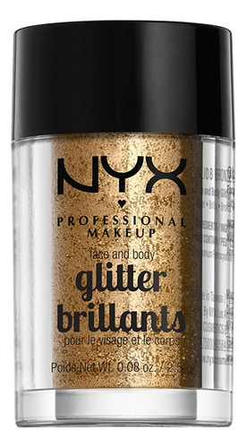 Glitter Para Rostro Y Cuerpo Nyx Professional Makeup 2.5g Tono Del Maquillaje Bronze