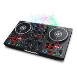 Controlador Dj Con 2 Platos Y Luces Integradas, Interfaz De