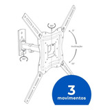 Suporte De Parede Articulado Para Smart Tv Led Oled E Qled Cor Preto