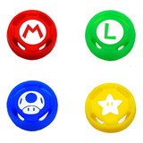 4 Grips Capa Analógico Compatível Com Switch Modelo Mario
