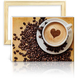  Wooden Frame Heart And Coffee D Diamond Painting Kits ...