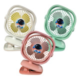 5 Mini Ventilador Portatil De Mano Recargabe Con Base