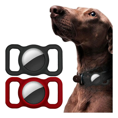 2 Fundas Silicon Para Airtag Correa Mascota Perro Gato