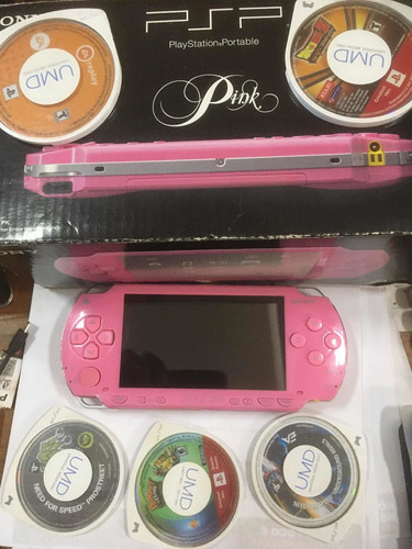 Psp 1004 Pink Original Com Caixa Playstation Portable 1000