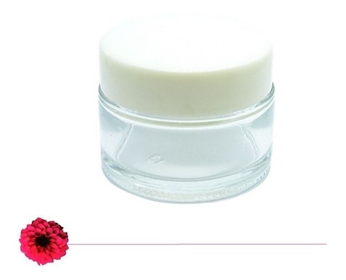 Pote Crema Vidrio Tapa Blanca 30ml / Lote 20 Unds 