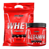 Kit Nutri Whey Morango   Glutamine 300g - Integralmédica