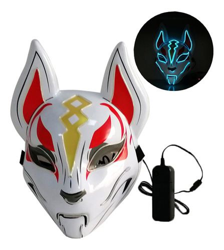 Face Shield Color Neon Halloween Lights 10 Mask Fox Party