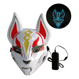 Face Shield Color Neon Halloween Lights 10 Mask Fox Party
