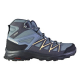 Bota Salomon Daintree Mid Gtx Mujer Stormy Weather/ebony/alm