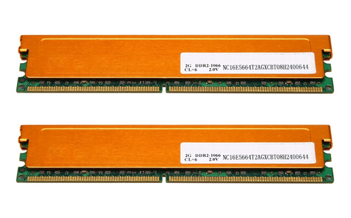 2 Memorias Ram Ddr2 De 2 Gb, 1066 Mhz, Pc2 8500, 1,8 V, Memo