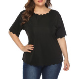 Blusa Transpirable De Manga Corta De Verano Para Mujer, Tall