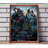 Cuadro Decorativo The Witcher Poster Firmado Enmarcado 