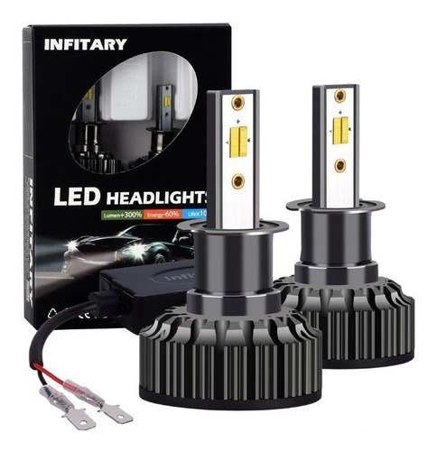 2 Bombillos Led Infitary Tricolor H3 16000 Lumens Antiniebla