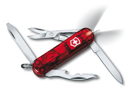 Navaja Victorinox Midnite Manager 0.6366, Color Rojo Transparente