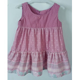 Vestido Bebe Nena 9/12 Meses Fiesta Rosa Usad Impecable