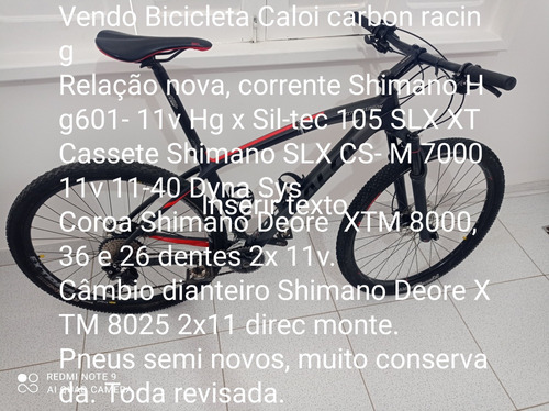 Bicicleta Aro 29 Caloi Carbon Racing 