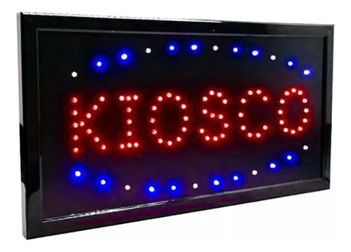 Cartel Led Luminoso Kiosco Directo 220v Azul Y Rojo 