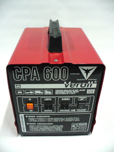 Cargador/arrancador Cpa600 30/600 Amp 12v S/pulsador Remoto