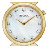 Relógio Bulova Regatta Feminino - 97p149n Cor Da Correia Dourado Cor Do Bisel Dourado