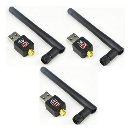 Pack X 3 Antena Usb Wifi 2.4g Y 5g 2.0 Internet Laptop 