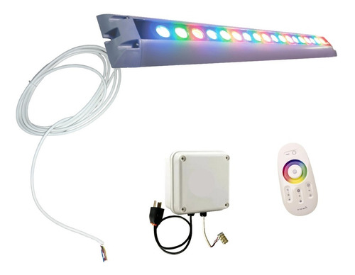 Kit Luz Led Barra Sumergible Rgb 38w Pileta 4x8 80cm Premium