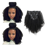 Extensiones Clip Afro Real Remy 120g 4b 4c
