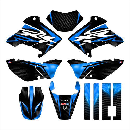 Kit Adesivo Fosco Texturizado Tornado Biker 0,25mm Azul