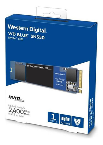 Disco Sólido Interno Western Digital  Sn550 Wds100t2b0c 1tb 