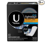 U By Kotex Lightdays Plus Revestimientos, Regular, Libre De 