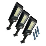 Pack X3 Focos Solares Exterior 180w Foco Potente Sensor