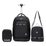 Kit Mochila Rodinha Masculina Para Notebook Lancheira Estojo