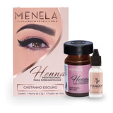 Kit Henna Para Sobrancelhas Menela 2,5g Com Fixador 15ml