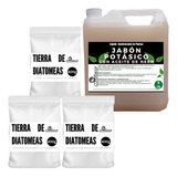 Promo Jabón Potásico Aceite Neem 5lts+tierra Diatomeas 1,2kg