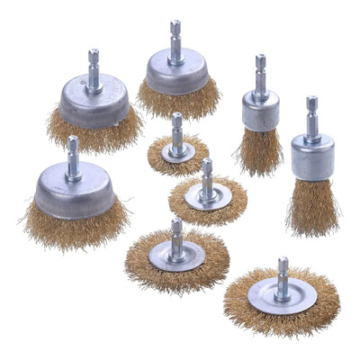 9xcepillo De Alambre De Latón Para Taladro,vástago Hexagonal | MercadoLibre