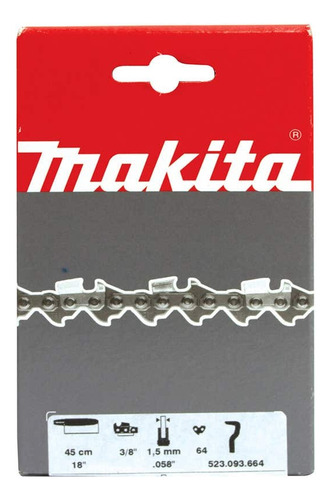 Cadena Motosierra Makita 3/8lp 1,5 058 45cm 64 Eslabones Mkb