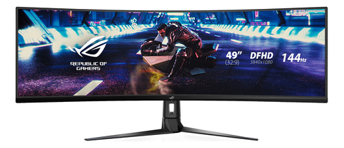 Monitor Gamer Curvo Asus Rog Strix Xg49vq Lcd 49  Preto 100v/240v