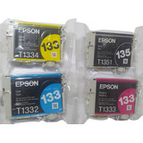 Combo Epson Original 135 + 133 Colores Tx125 T25 Blister